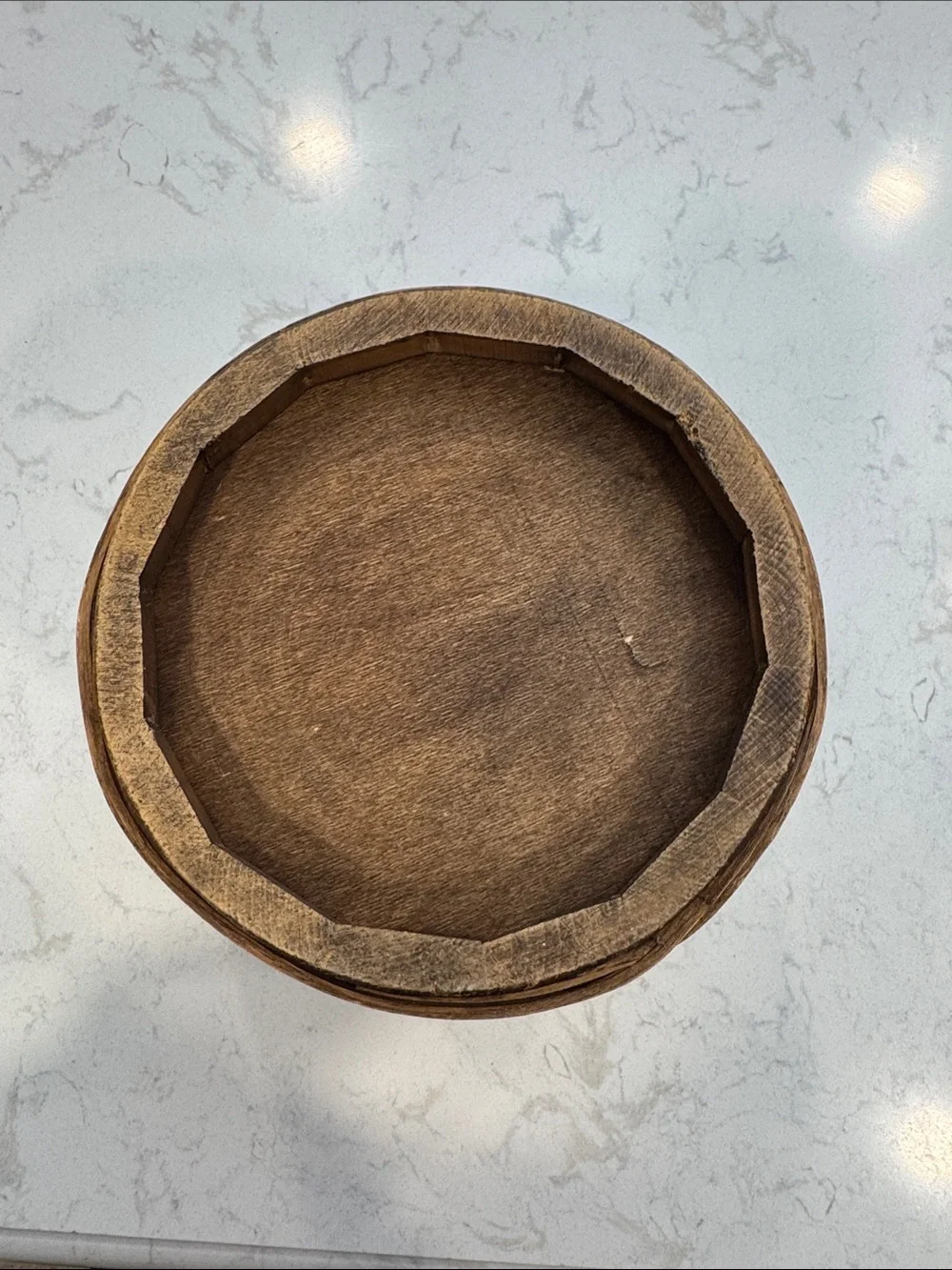 Rose Floral Vintage Wooden Decorative Bowl Wash Tube Tole Planter